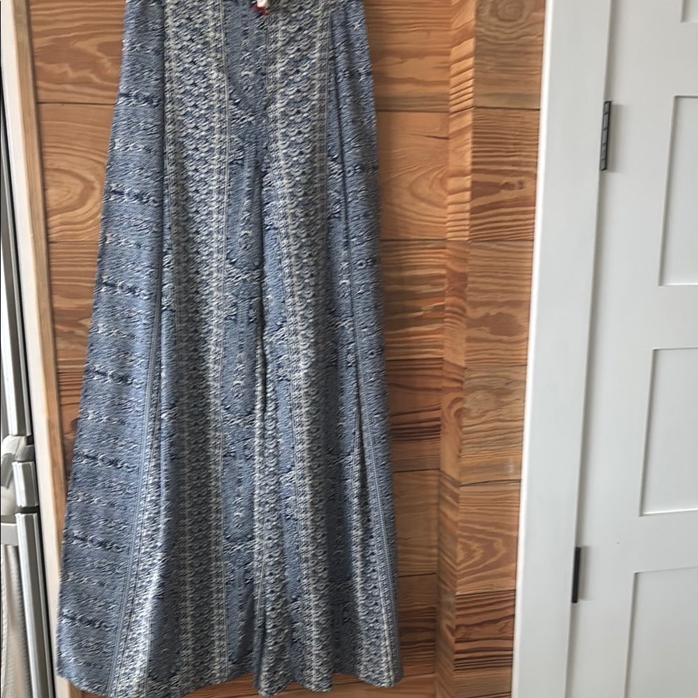 RAGA Blue and White Palazzo Pants Size S